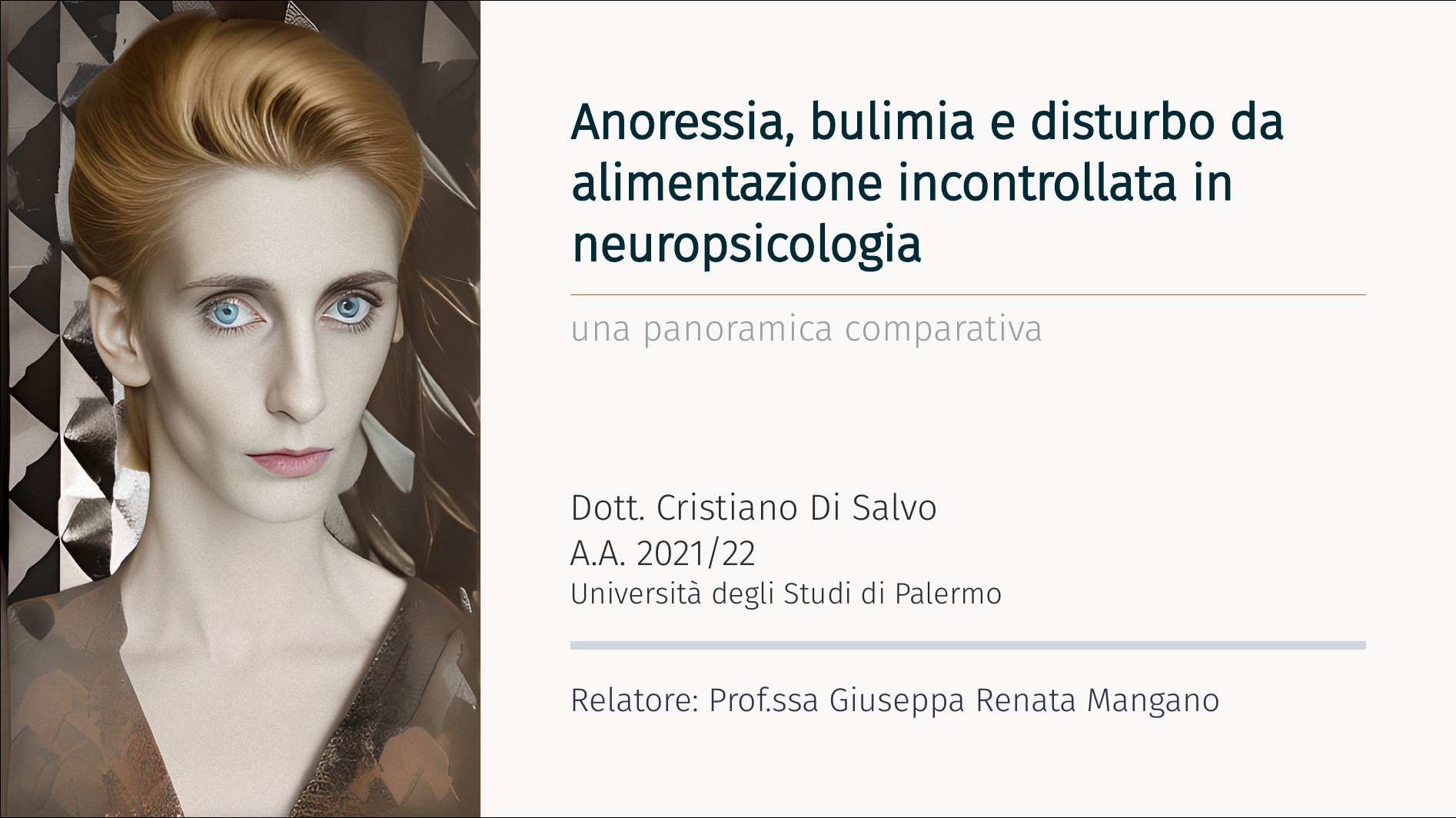 Anoressia, bulimia e disturbo da alimentazione incontrollata in neuropsicologia - una panoramica comparativa
